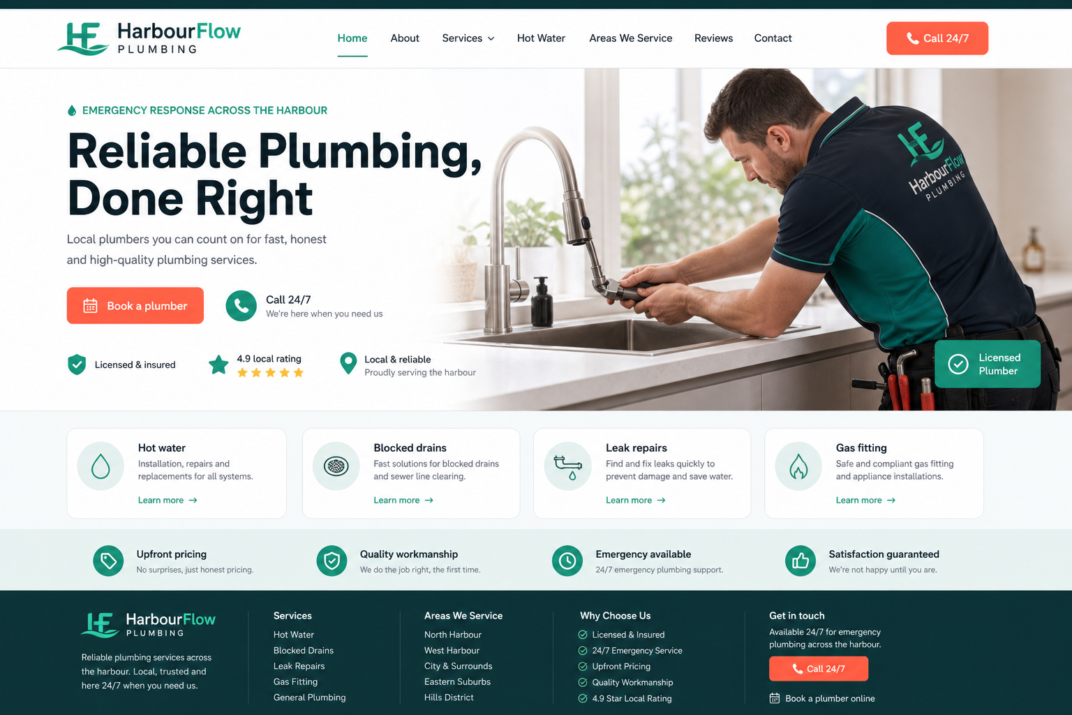 The same business rebuilt by Sitebloom — modern and clean